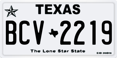 TX license plate BCV2219