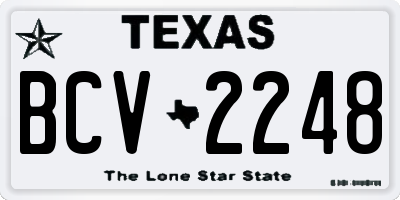 TX license plate BCV2248