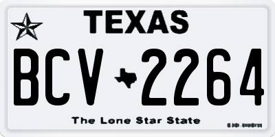 TX license plate BCV2264