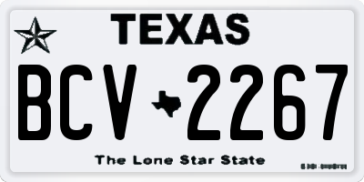 TX license plate BCV2267