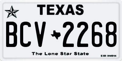 TX license plate BCV2268