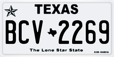 TX license plate BCV2269