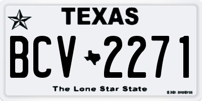 TX license plate BCV2271