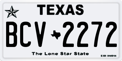 TX license plate BCV2272