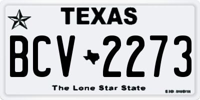 TX license plate BCV2273