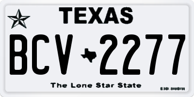 TX license plate BCV2277