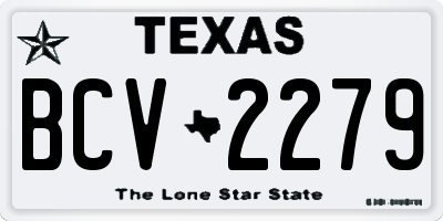 TX license plate BCV2279