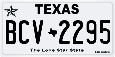 TX license plate BCV2295