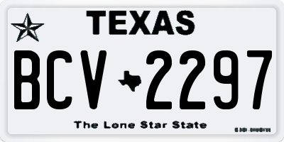 TX license plate BCV2297