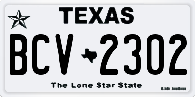 TX license plate BCV2302
