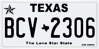 TX license plate BCV2306