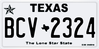 TX license plate BCV2324