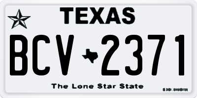 TX license plate BCV2371
