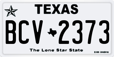 TX license plate BCV2373