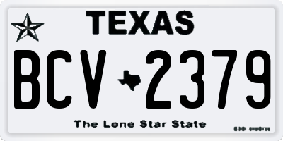 TX license plate BCV2379