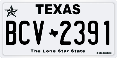 TX license plate BCV2391