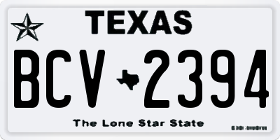 TX license plate BCV2394