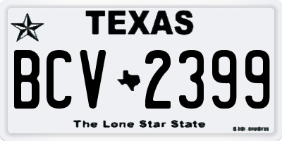 TX license plate BCV2399