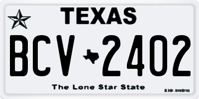 TX license plate BCV2402