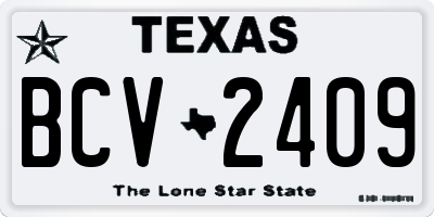 TX license plate BCV2409
