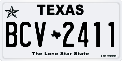 TX license plate BCV2411