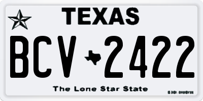 TX license plate BCV2422