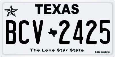TX license plate BCV2425