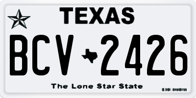 TX license plate BCV2426