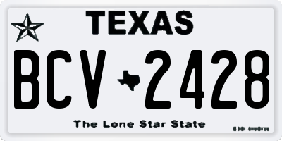 TX license plate BCV2428