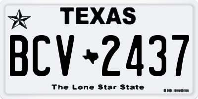 TX license plate BCV2437