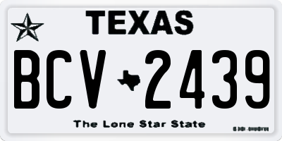 TX license plate BCV2439