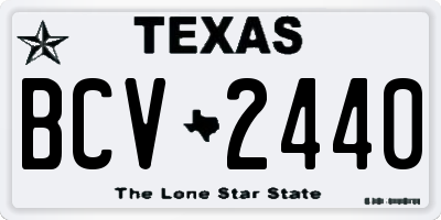 TX license plate BCV2440
