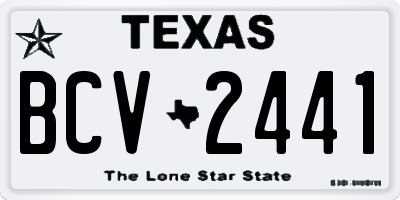 TX license plate BCV2441