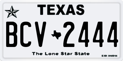 TX license plate BCV2444