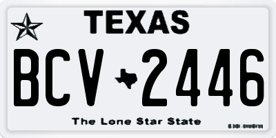 TX license plate BCV2446