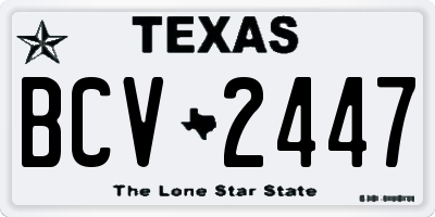 TX license plate BCV2447