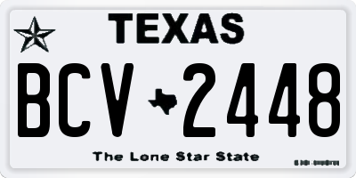 TX license plate BCV2448