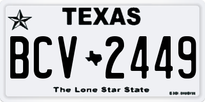 TX license plate BCV2449