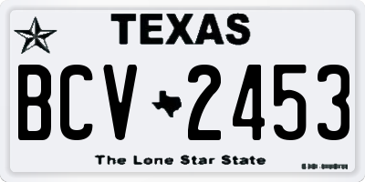 TX license plate BCV2453