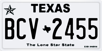 TX license plate BCV2455