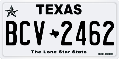 TX license plate BCV2462