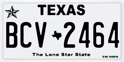 TX license plate BCV2464