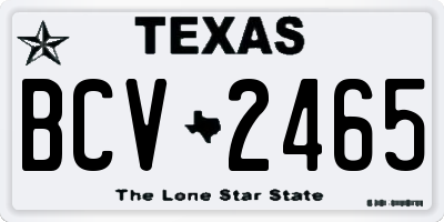 TX license plate BCV2465