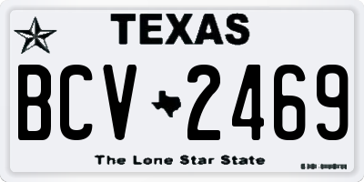 TX license plate BCV2469
