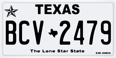 TX license plate BCV2479