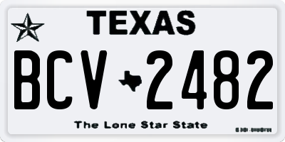 TX license plate BCV2482
