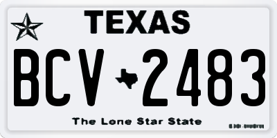 TX license plate BCV2483