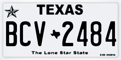 TX license plate BCV2484