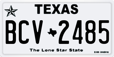 TX license plate BCV2485