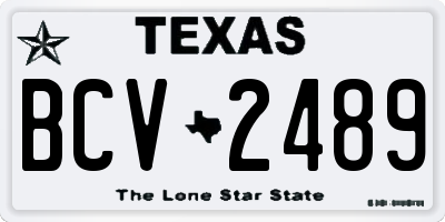 TX license plate BCV2489